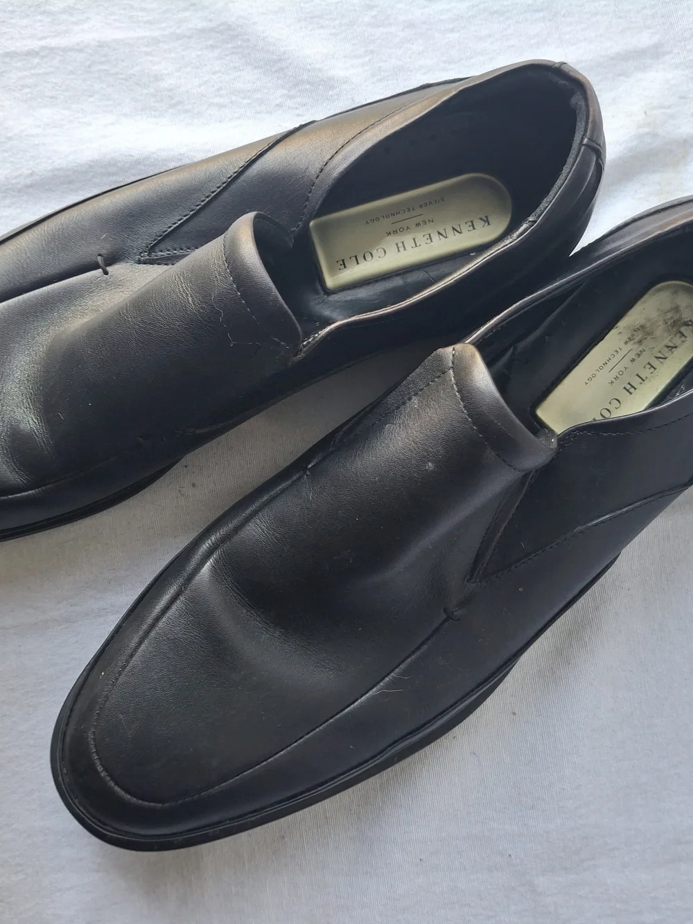 Kenneth Cole Men's Black Slip-On Leather Dress Shoes